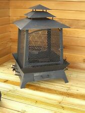 AZTEC STYLE BBQ FIREPIT BASKET CHIMINEA CHIMENEA, BRAZIER, PATIO HEATER 