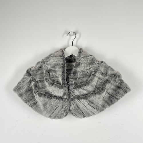 Zapa faux fur shawl grey - zapa,