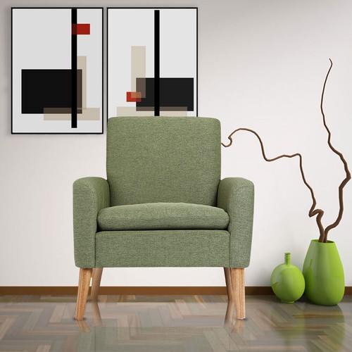 Armchair comfy fabric accent - armchair,