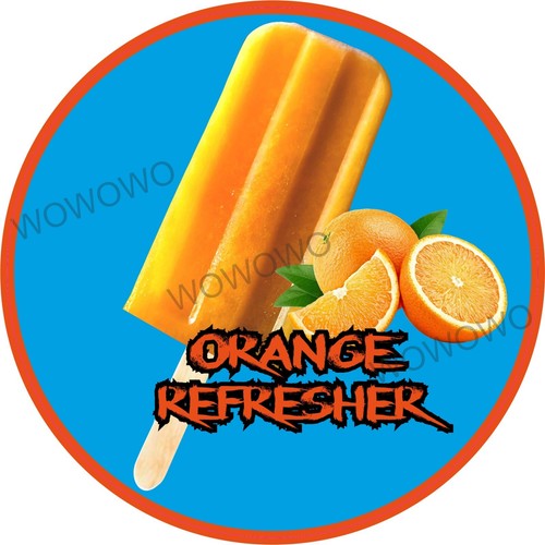 Ice cream van sticker - , orange