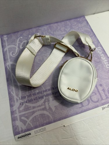 Aldo white cross - cross-body, coin