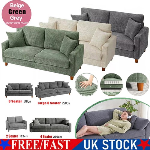 Seater corduroy sofa - 4,