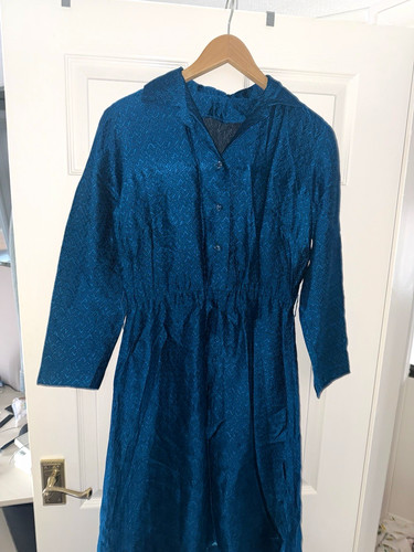 Vintage 80s teal jacquard - 80s,