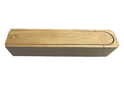 Plain beige wooden pencil case - pencil,