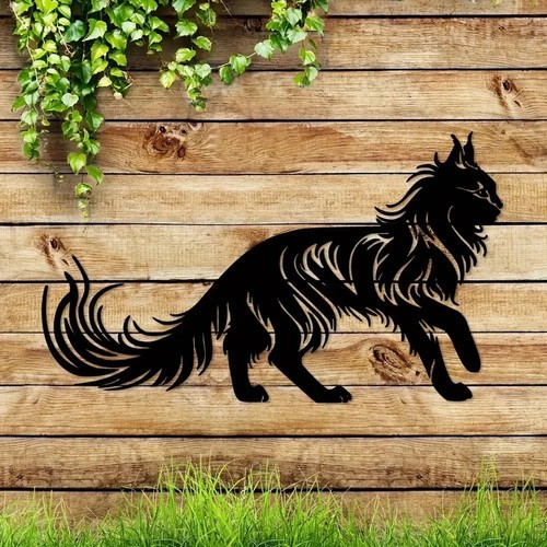 Cute cat metal wall art - cat,