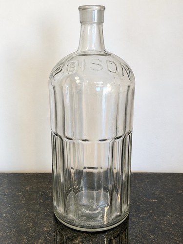 Large antique poison bottle - large,