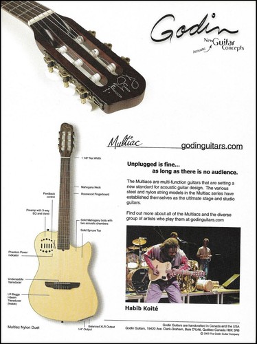 2003 godin multiac nylon - nylon, duet