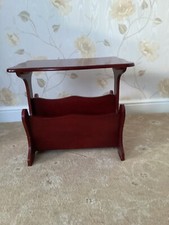 Vintage Retro Wooden Magazine Rack Side Table