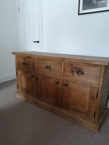Indigo plank wood sideboard - indigo,