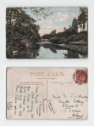 Postcard ebbw river - postcard,