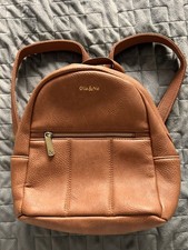 Ollie & Nic Blake Mini Backpack Tan Brown Excellent Used Condition Rucksack Bag