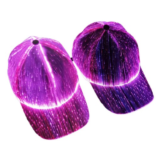 Fiber optic led baseball cap - optic,