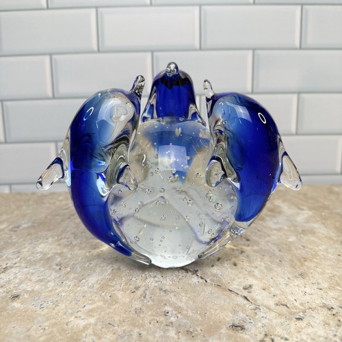 Blue dolphins glass - blue,