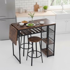 Breakfast Bar Table And Stools Kitchen Dining Room Vintage Industrial Furniture