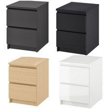 Ikea MALM Chest of 2 Drawers Bedside Table Organizer Storage Unit 40x55 cm New