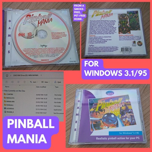 Pinball mania 1996 - mania, softkey