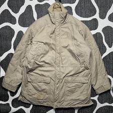 Vintage Insulated Nova Check Lined Barn Arctic Coat Jacket XL Beige Workwear USA