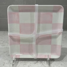 SET 4 PINK CHECKERED 6x6”