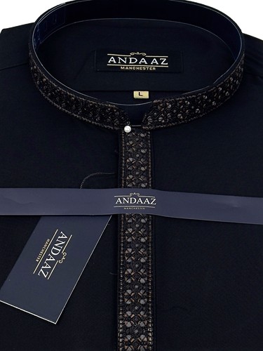 Men shalwar kameez black - kameez,