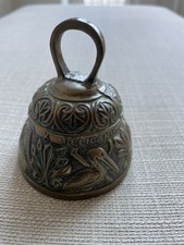 Vintage Brass Sanctuary Altar Bell Lion Pelicans Lamb Leo Aquila Agnus 