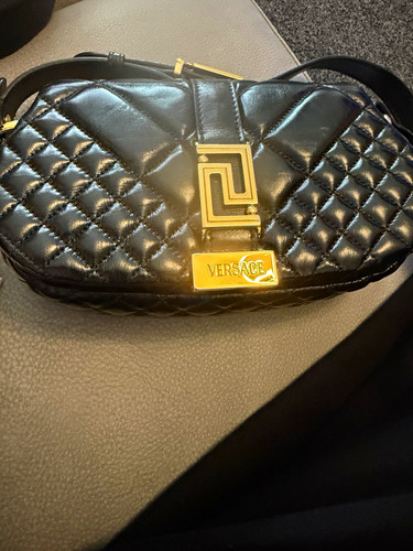 Versace black quilted - versace,