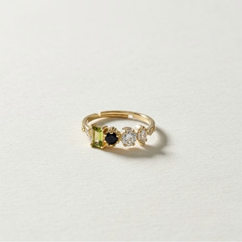 Multi stone cluster ring women - multi,