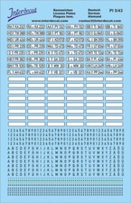German registration plates