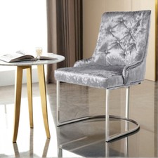Silver Grey Fabric Upholstered