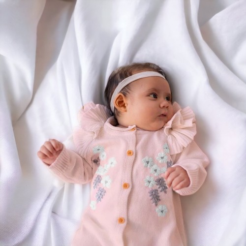 Warm baby romper - romper, knit