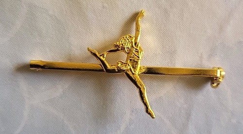 Vintage ballerina bar brooch - ballerina,