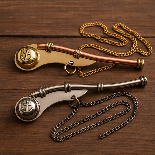 Boatswain whistle chain - whistle, 5"w