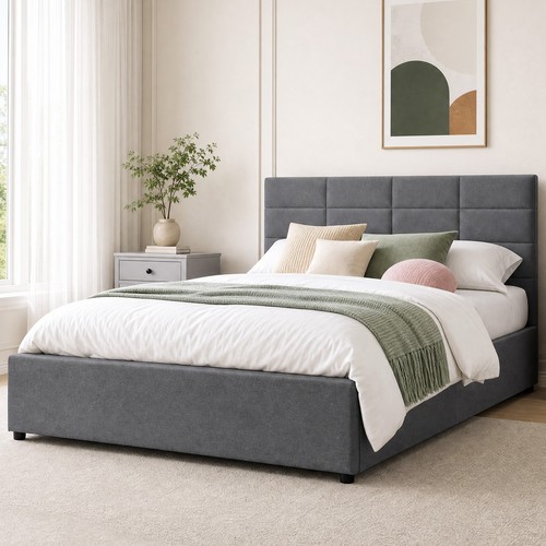 Fabric gas lift ottoman - fabric,