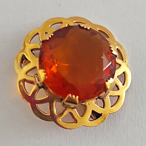 Gold tone round mizpah - tone,
