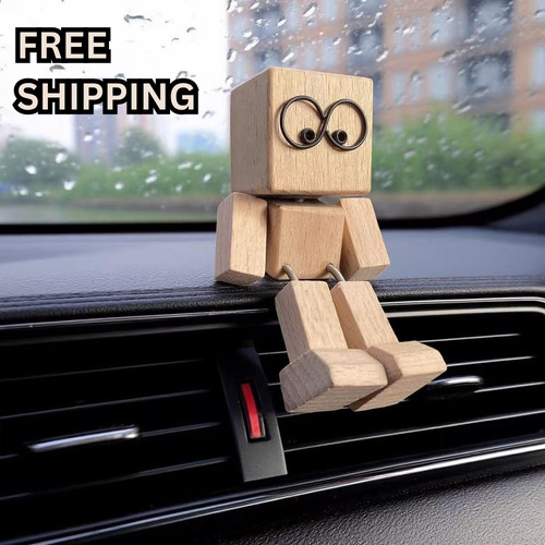 Wooden shaking man car - shaking,