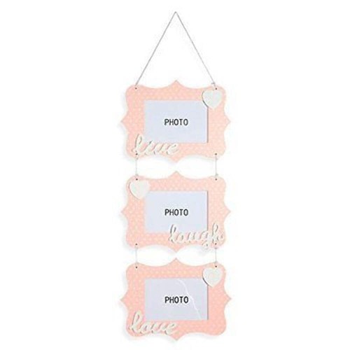 Pink wooden photo frame - wooden,