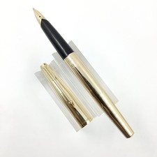 Parker 65 gold plated fountain pen, 14k gold nib, VGC