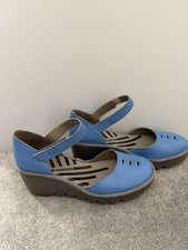 Fly London Womens Blue Leather