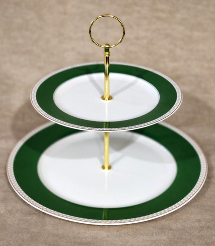Green border white tier - green,
