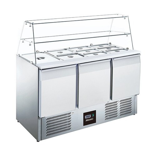Glass fronted saladette - fronted,