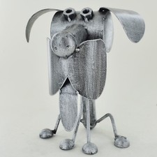 Metal Dog in Grey - Modern Art