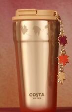 Limited Edition Autumn Costa Cup 2024 ??? Gold Leaf Charm New Travel Mug