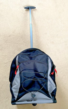 Wheeled Carry-On Bag with Hidden Backpack Straps (Black/Grey, Pre-Owned,Unused).