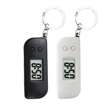 Digital Clock Keychain Glow-in-the-Dark Pocket Watch Keyring with LED