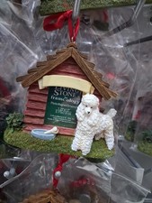 White Poodle Photo Magnet/hanging Ornament. Size 8cm Height By 12cm Length.