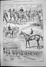 Antique Print The Cambridgeshire J Sturgess Race Abingdon Mile Bottom 1890 19th
