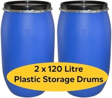 2 x 120 Litre Storage Barrel