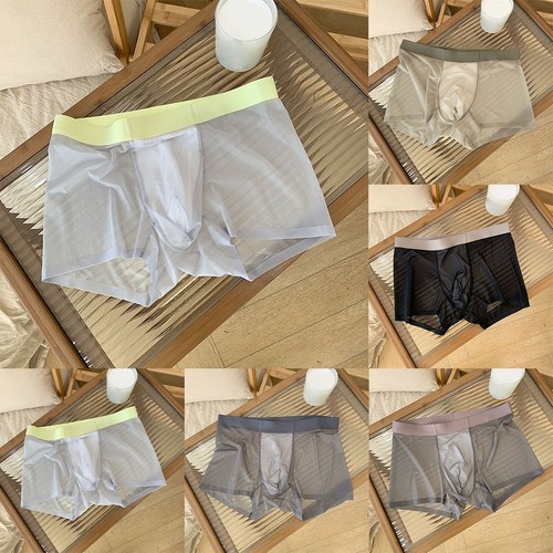Men ice silk seamless trunks - seamless,