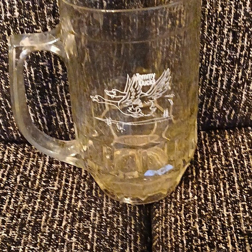 Clear glass beer tankard - clear, mug