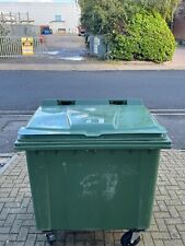 1100 Litre Wheelie Bin Green - NO LID LOCK- GOOD CONDITION
