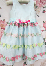 MONSOON Blue Floral Embellished Bridesmaid Party Occasion Dress 5-6 £60 WORNONCE